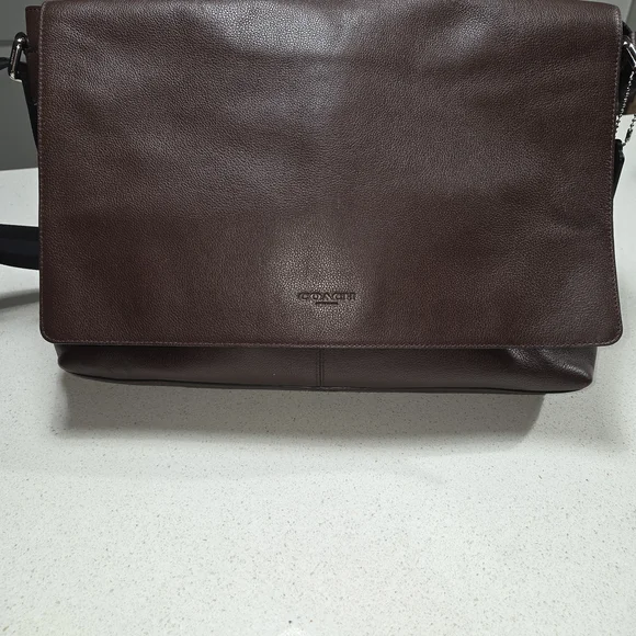 Coach Brown Leather Messenger - Picture 1 of 9